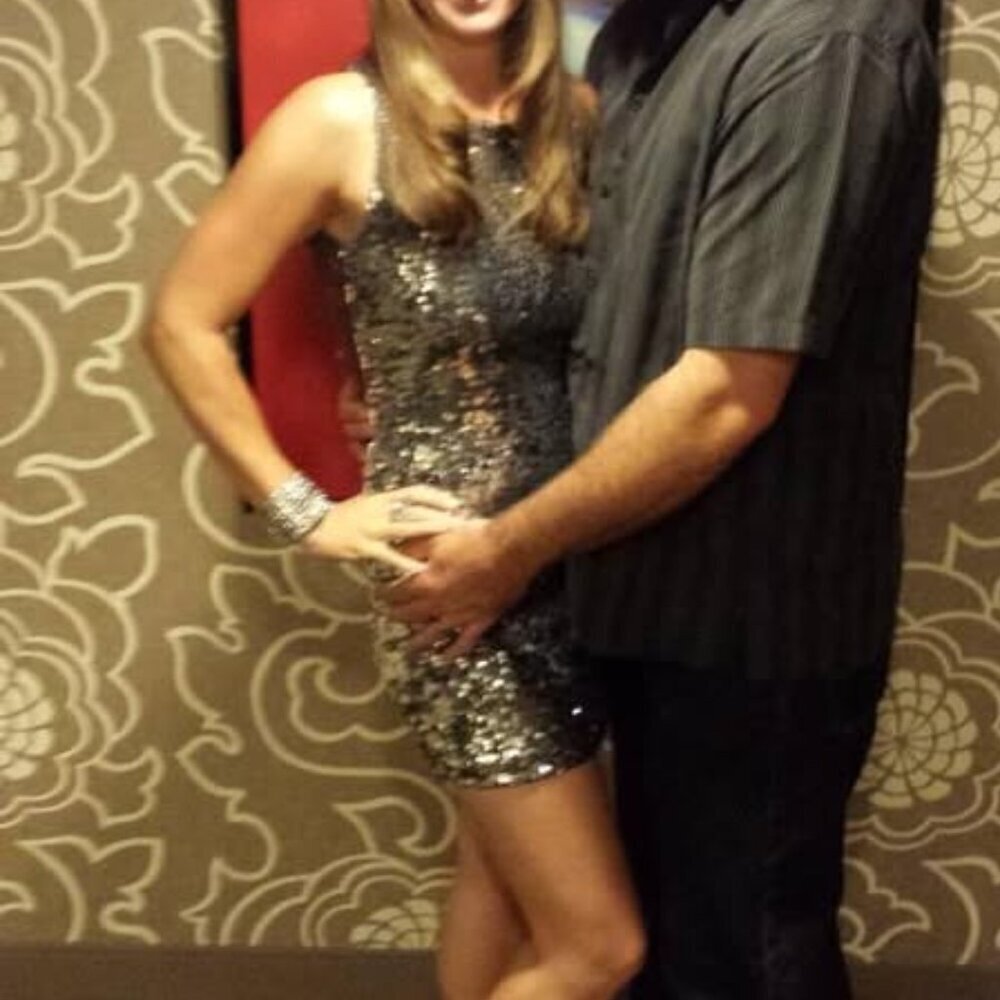 Fredericks of Hollywood Silver sequin criss cross back dress size Med - Picture 13 of 15